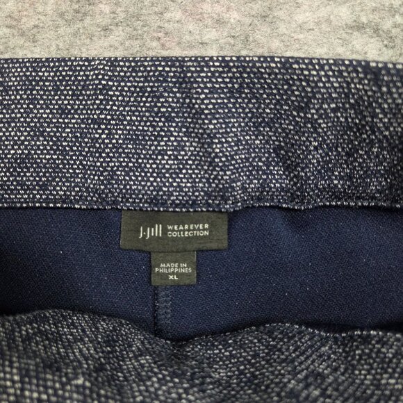 J Jill Wearever Collection Slim Leg Pants Womens XL Blue Seam Front Pull On - Picture 7 of 9